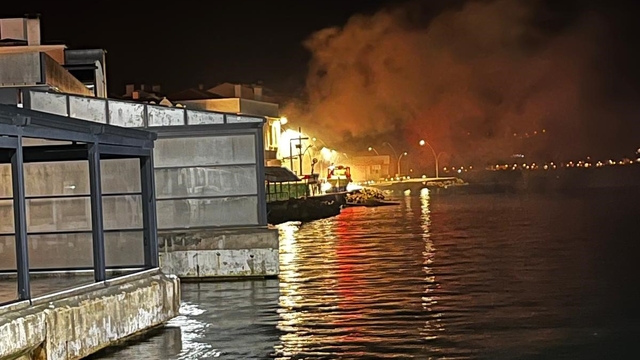 Gelibolu'da korkutan yangın