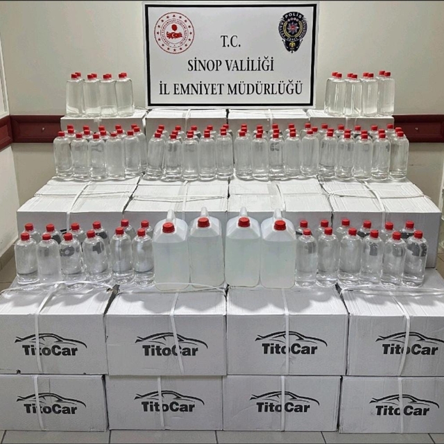 Sinop'ta sahte içki operasyonunda bir kişi yakalandı