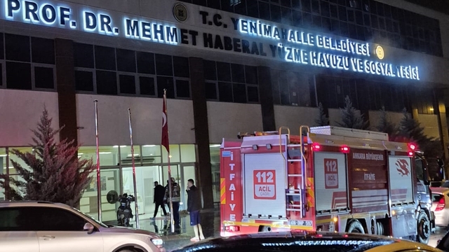 Ankara'da yüzme havuzunun sauna kısmında çıkan yangın söndürüldü