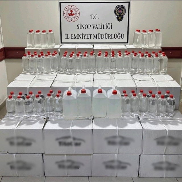 Sinop'ta 1080 litre etil alkol ele geçirildi: 1 gözaltı