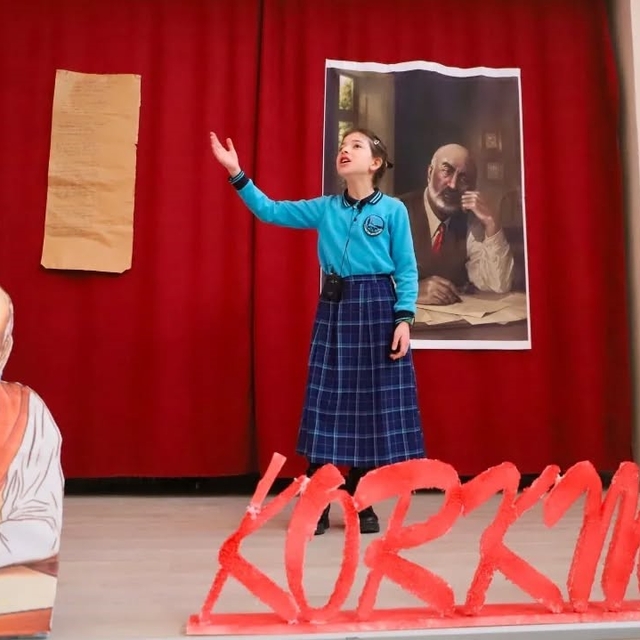 Bayburt'ta ilkokul öğrencileri istiklal Marşı'nı güzel okumak için yarıştı