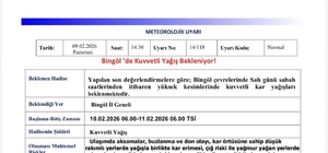 Meteorolojiden Bingöl için kuvvetli yağış uyarısı