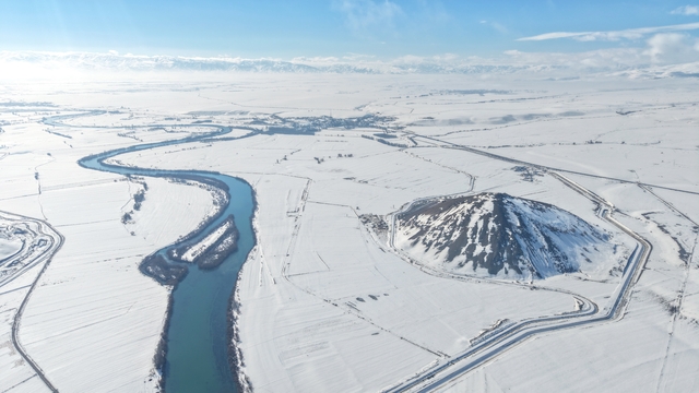 Muş Piramidi kış manzarasıyla mest etti