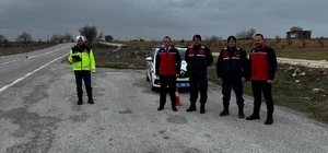 Uşak'ta hayvan sevkiyatlarına yönelik yol denetimi