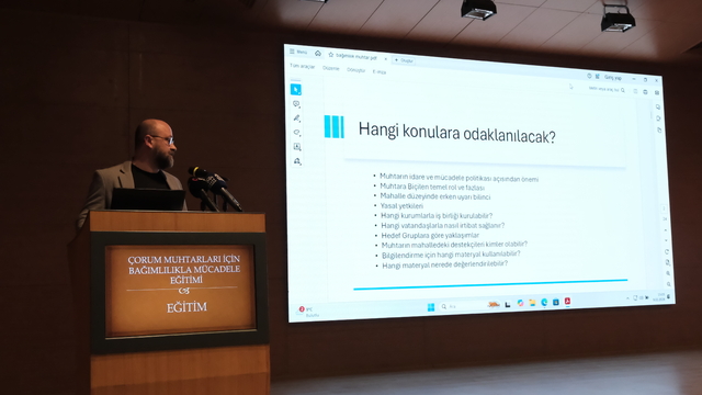 Çorum'da muhtarlara yönelik bağımlılıkla mücadele eğitimi düzenlendi