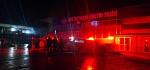 Kırklareli'de süt ürünleri üretim tesisi deposunda yangın