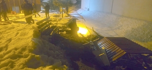 Hakkari'de istinat duvarı çöktü