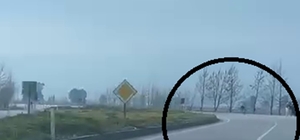 Akrobatik hareketler yapan motosiklet sürücüsü tarlaya uçtu