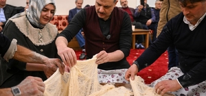 Vali Mustafa Çiftçi, Yazıpınar köyünde tel helvası geleneğine katıldı