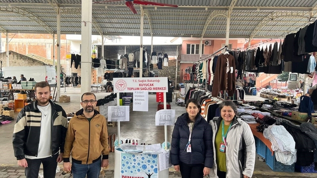 Kuyucak'ta sigarayı bırakmaya yönelik saha çalışması