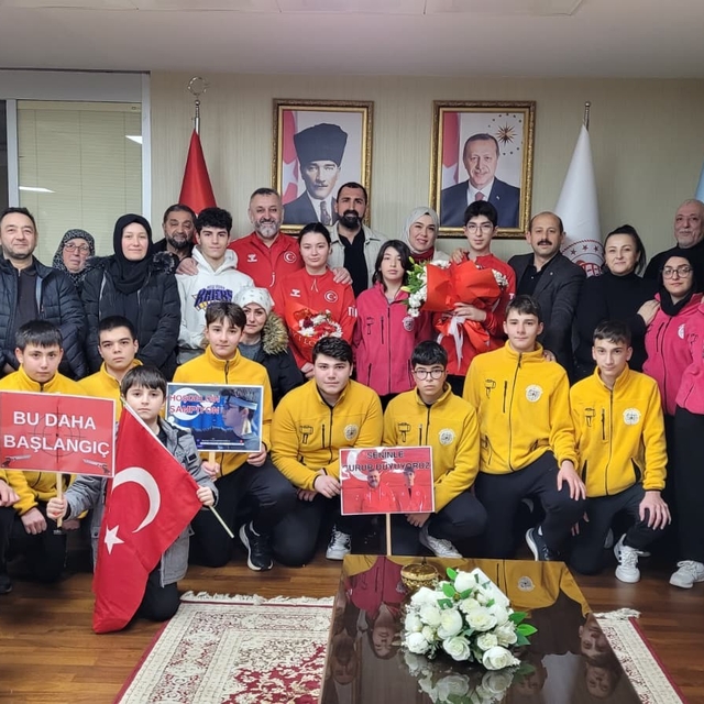 Avrupa Şampiyonu Samsun'da coşkuyla karşılandı