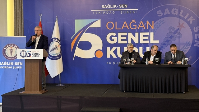 Sağlık - Sen Tekirdağ Şube Başkanlığına yeniden Hüseyin Avni Yeniay seçildi