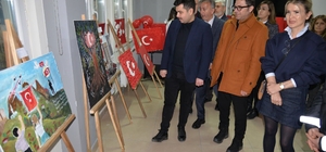 Türkeli'de bayrak sevgisi sanatla buluştu