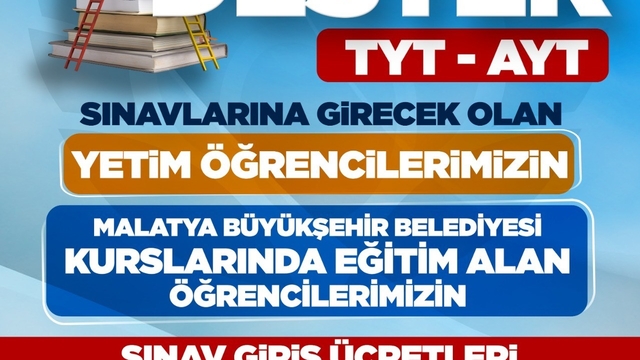 AYT ve TYT sınav ücretleri Büyükşehir Belediyesi'nden