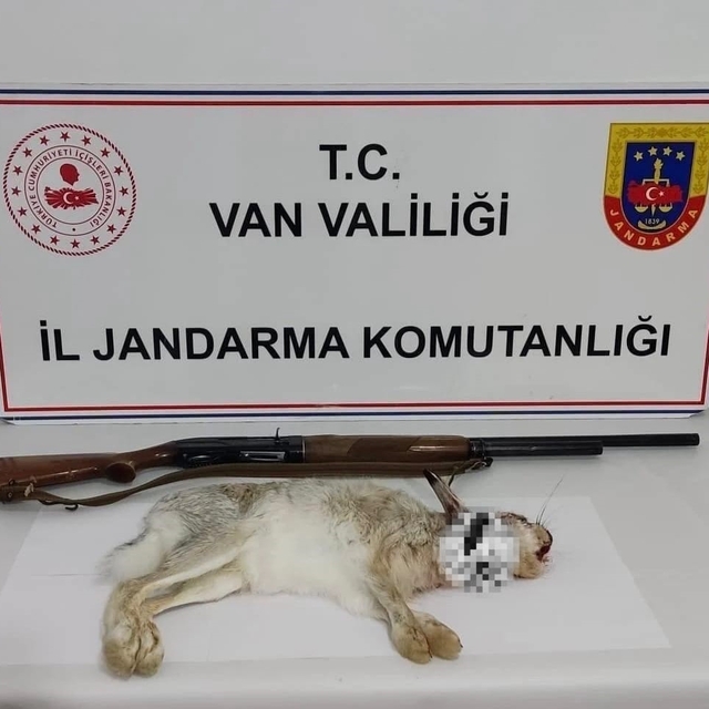 Van'da tavşan avlayan şahsa 29 bin TL ceza