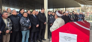 Kazara kendini vuran polis memuru için emniyette tören (2)