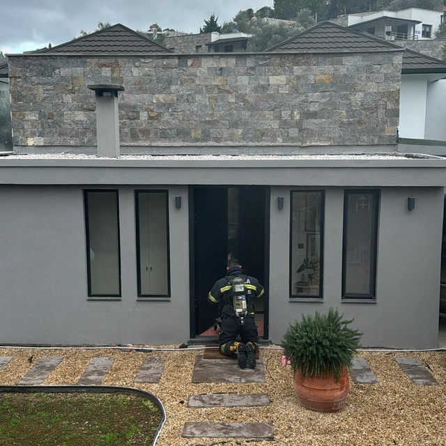 Bodrum'da villada yangın çıktı