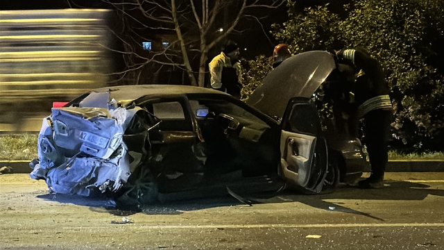 Samsun'da tırla çarpışan otomobildeki 2 kişi yaralandı