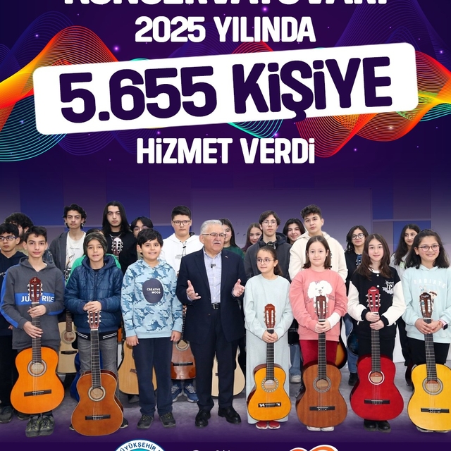 büyükşehir konservatuvarı 2025 yılında 5 bin 655 kişiye sanatla dokundu