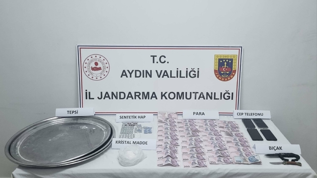 Aydın’da 170 gram metamfetamin ve 52 sentetik ecza ele geçirildi