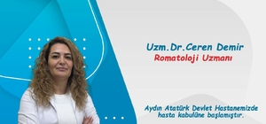 Aydın Atatürk Devlet Hastanesi'ne yeni Romatoloji Uzmanı Demir göreve başla...