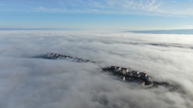 Kastamonu'da sis denizi görsel şölen sundu