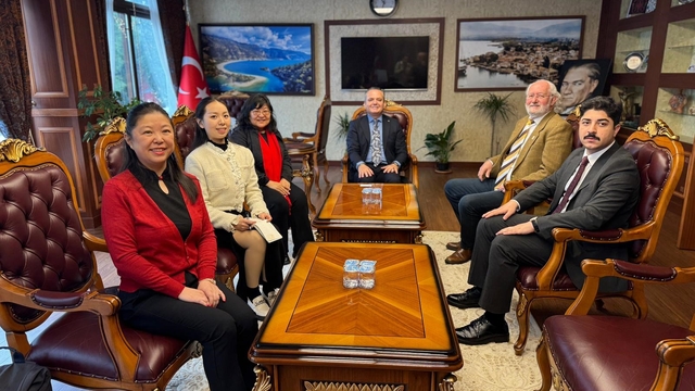 Çin heyeti Kaymakam Akkaya'ya ile görüştü