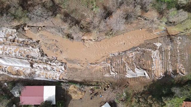 Köyceğiz'de derelerin taşması sonucu evleri su bastı, tarım alanları su altında kaldı