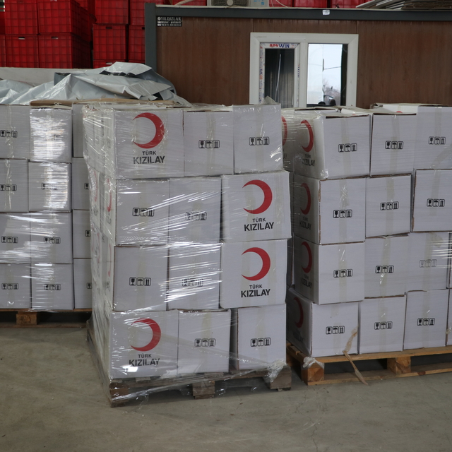 Hatay'da hazırlanan hijyen kolileri Gazze'ye ulaştırılacak