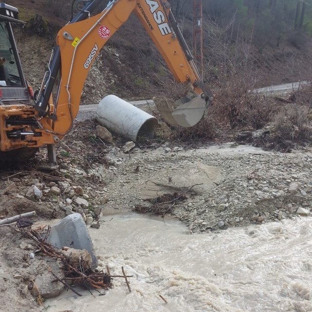 Çameli Belediyesi yoğun yağışın ardından 7/24 teyakkuzda