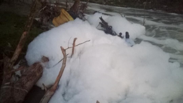 Köpüren dereden ağır kokular yükseliyor Deredeki endişe veren manzara nefes aldırmıyor