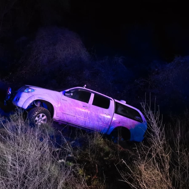 Kamyonetin şarampole yuvarlandığı kazada sürücü yaralandı