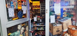 İçki fiyatlarını camlarına asan büfe işletmecisi hakkında tutanak