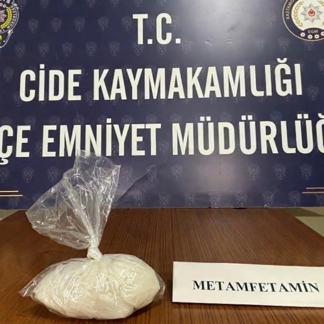 Kastamonu Cide'de 200 gram metamfetamin ele geçirildi