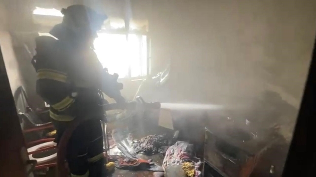 Babaeski'de ev yangını söndürüldü