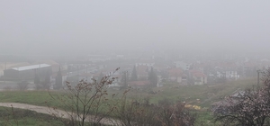 Keşan'da sis etkili oldu