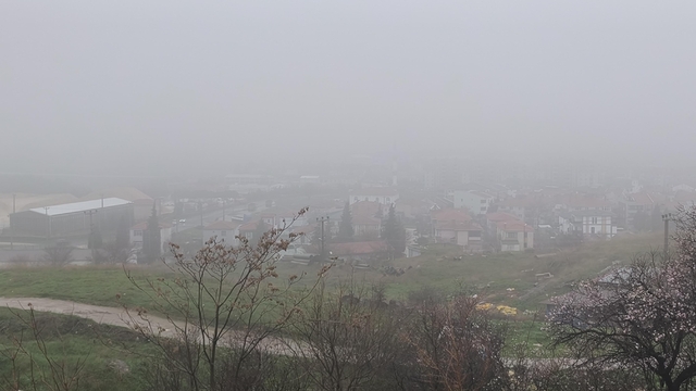 Keşan'da sis etkili oldu