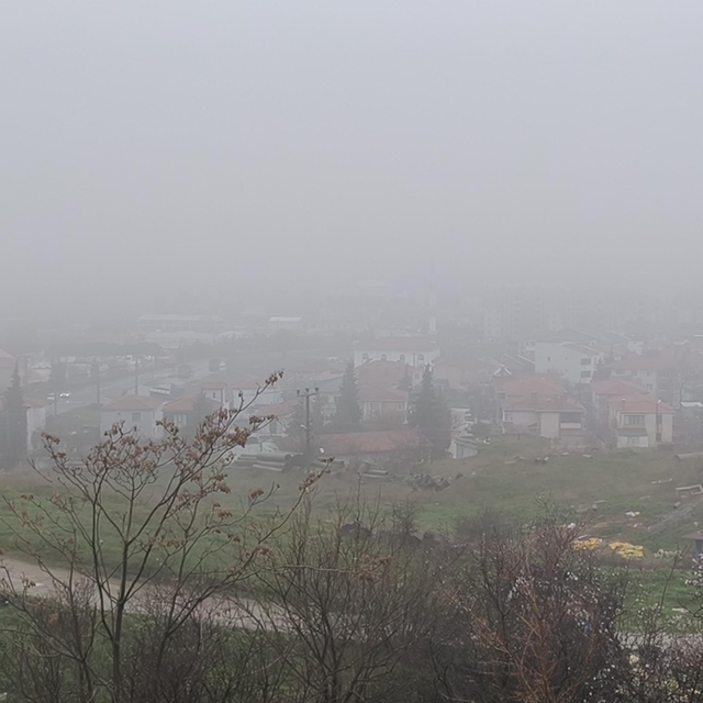 Keşan'da sis etkili oldu