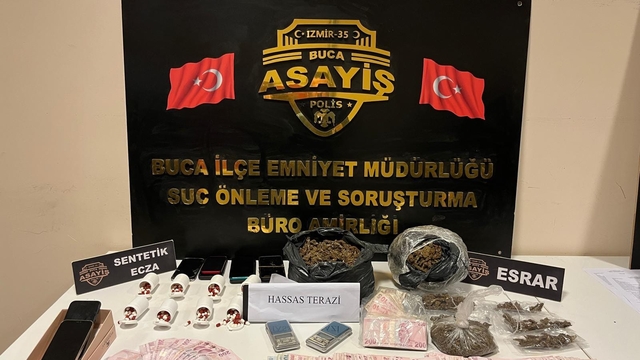 Buca'da uyuşturucu operasyonunda 8 şüpheli yakalandı