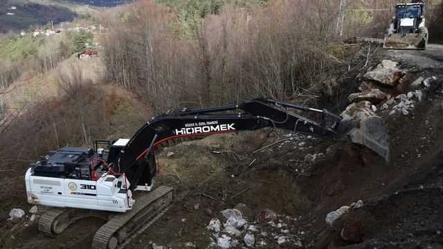 Heyelan alanında çalışmalar tamamlandı