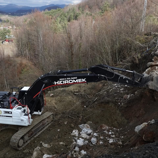 Heyelan alanında çalışmalar tamamlandı