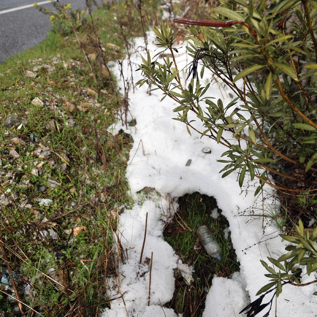 Muğla'da sağanak yağmur ile birlikte dolu yağdı