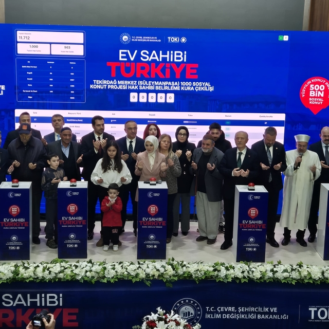 Tekirdağ'da 6 bin 865 konutun hak sahipleri belirlendi