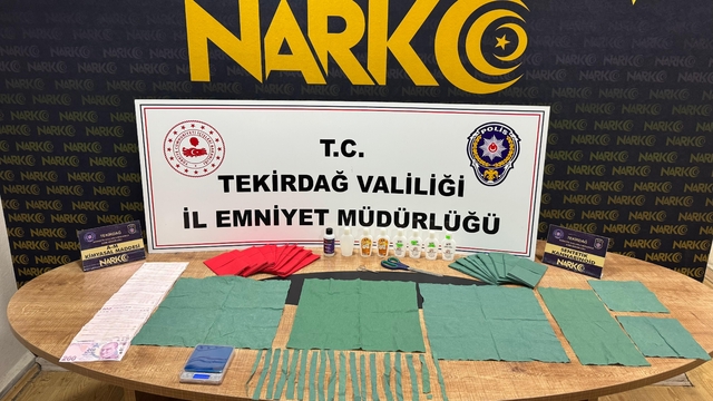 Tekirdağ'da evinde uyuşturucu ele geçirilen zanlı tutuklandı