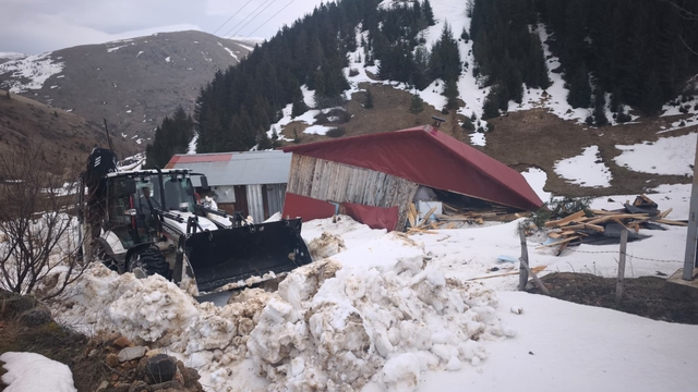 Ordu'da çığ düşmesi sonucu bir ev kullanılamaz hale geldi