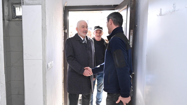 Yangında evini kaybeden aileye yeni yuva