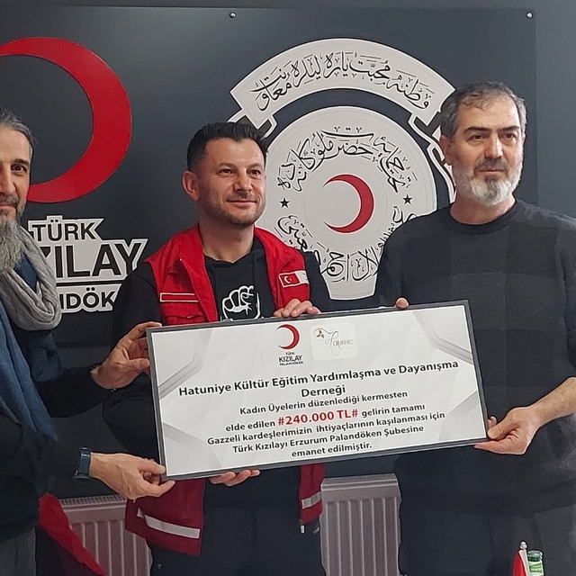 Erzurumlu hanımlardan Gazze'ye destek