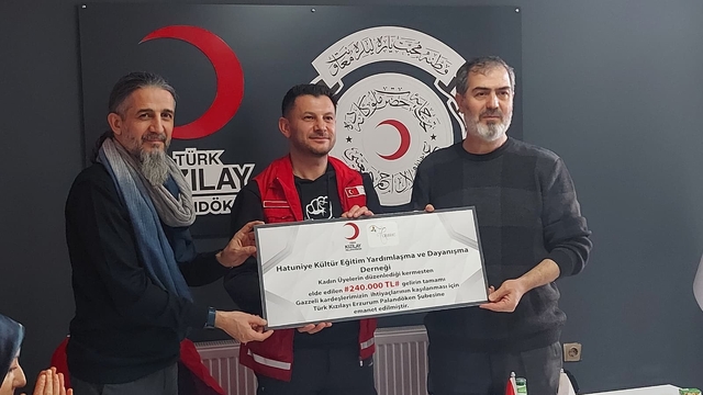 Erzurumlu hanımlardan Gazze'ye destek