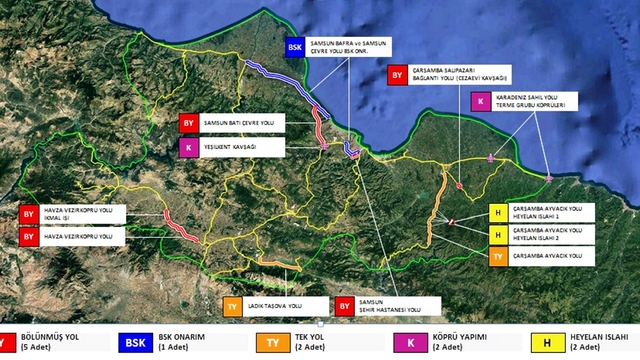 Samsun'a 27 milyar TL'lik yol yatırımı