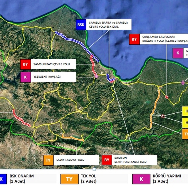 Samsun'a 27 milyar TL'lik yol yatırımı